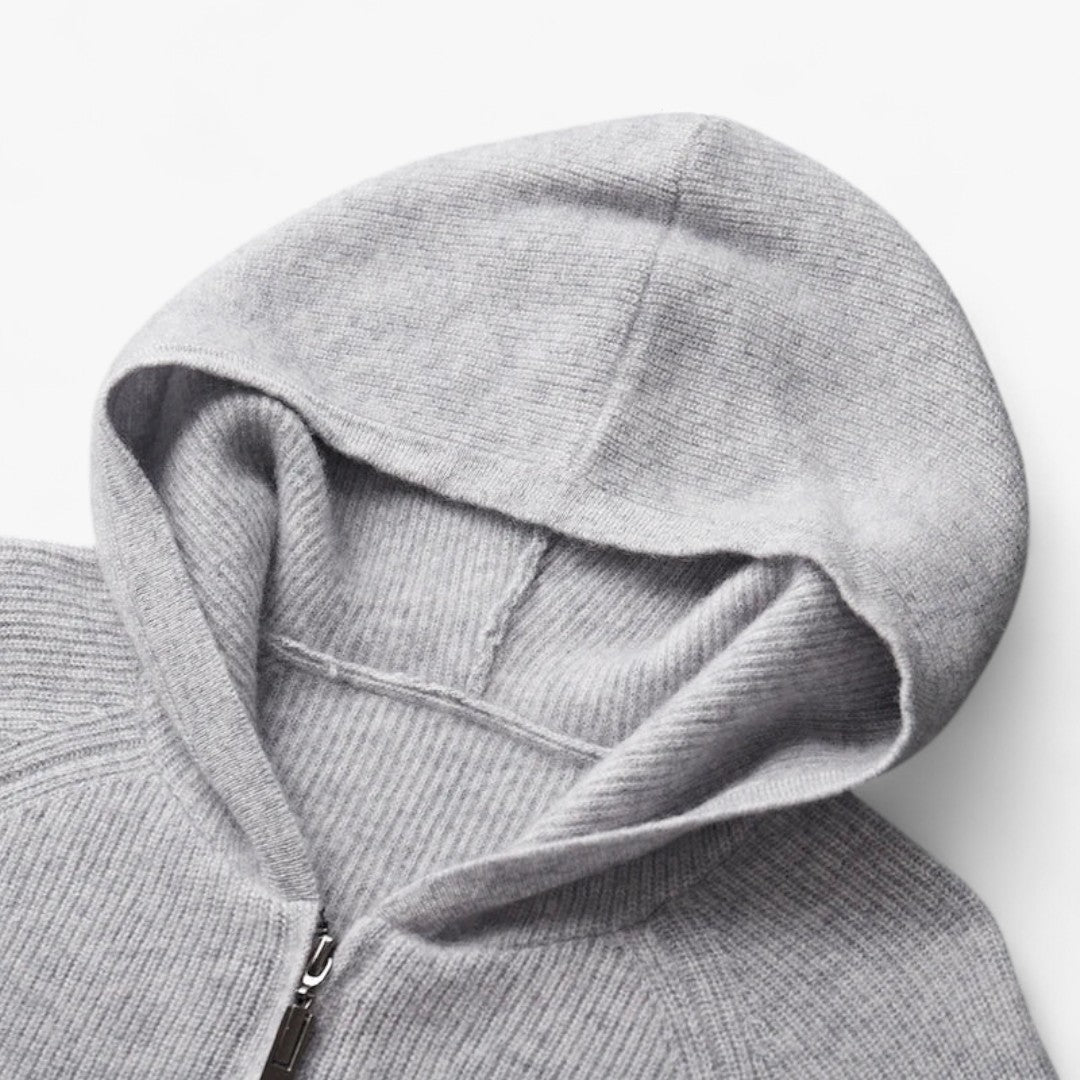 Justin | Men's Casual Cashmere Zip Hoodie