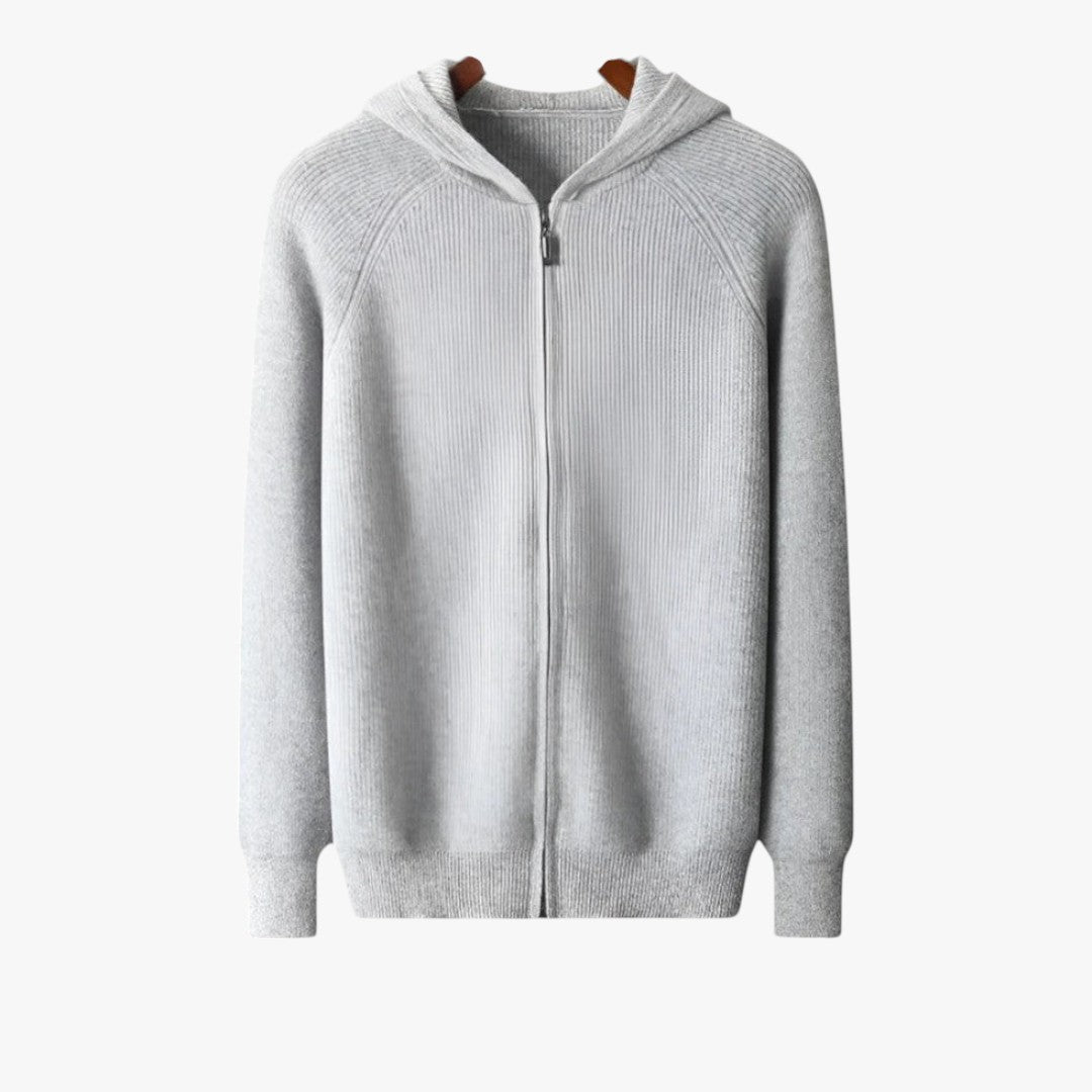 Justin | Men's Casual Cashmere Zip Hoodie