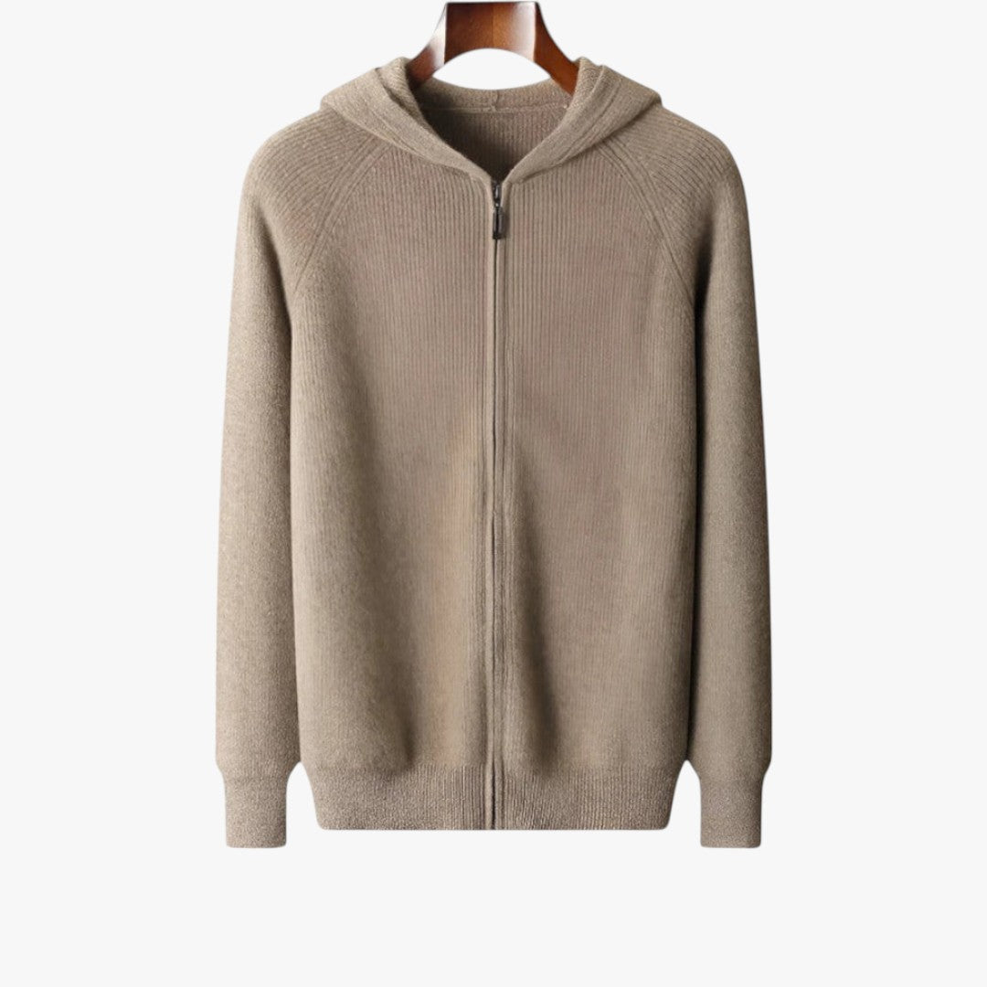 Justin | Men's Casual Cashmere Zip Hoodie