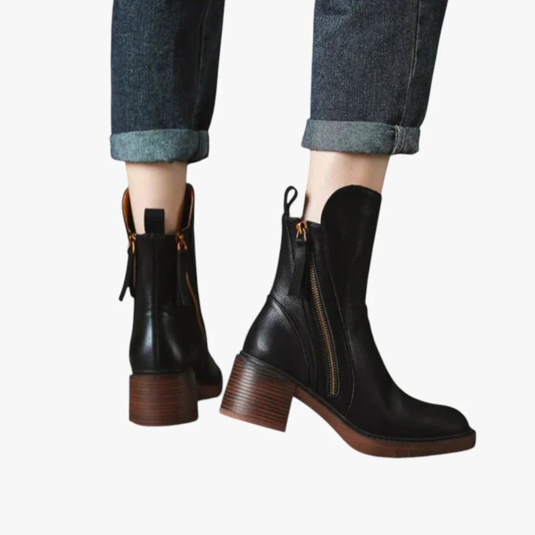Madelyn | Botine înalte cu toc bloc și confort amortizat pentru femei