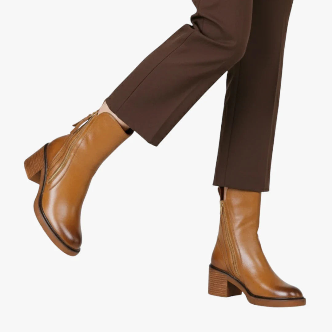 Madelyn | Botine înalte cu toc bloc și confort amortizat pentru femei