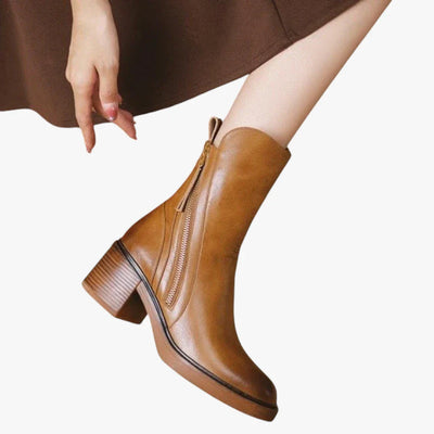 Madelyn | Botine înalte cu toc bloc și confort amortizat pentru femei