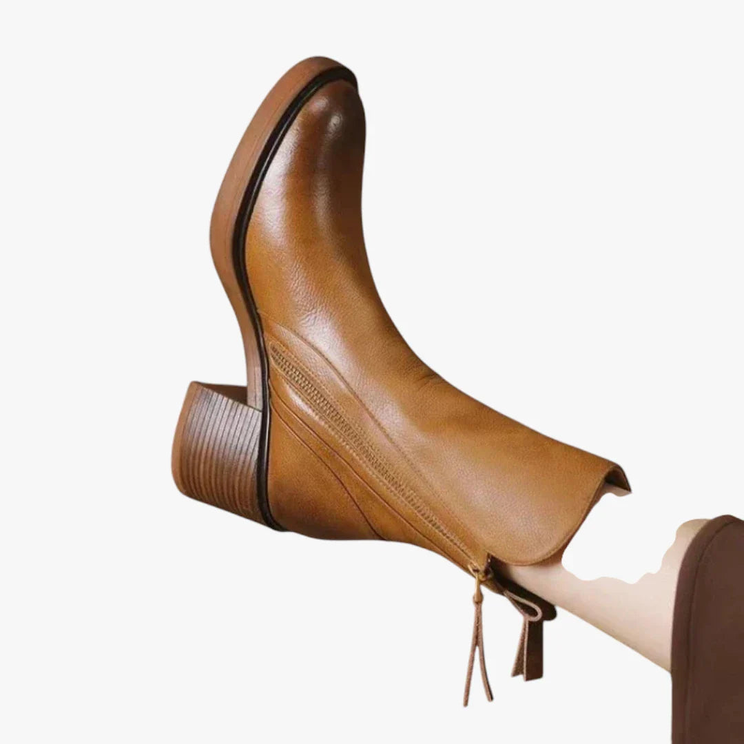 Madelyn | Botine înalte cu toc bloc și confort amortizat pentru femei