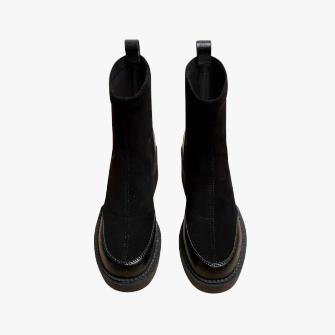 Daniela | Damskie zamszowe buty na wysokim obcasie