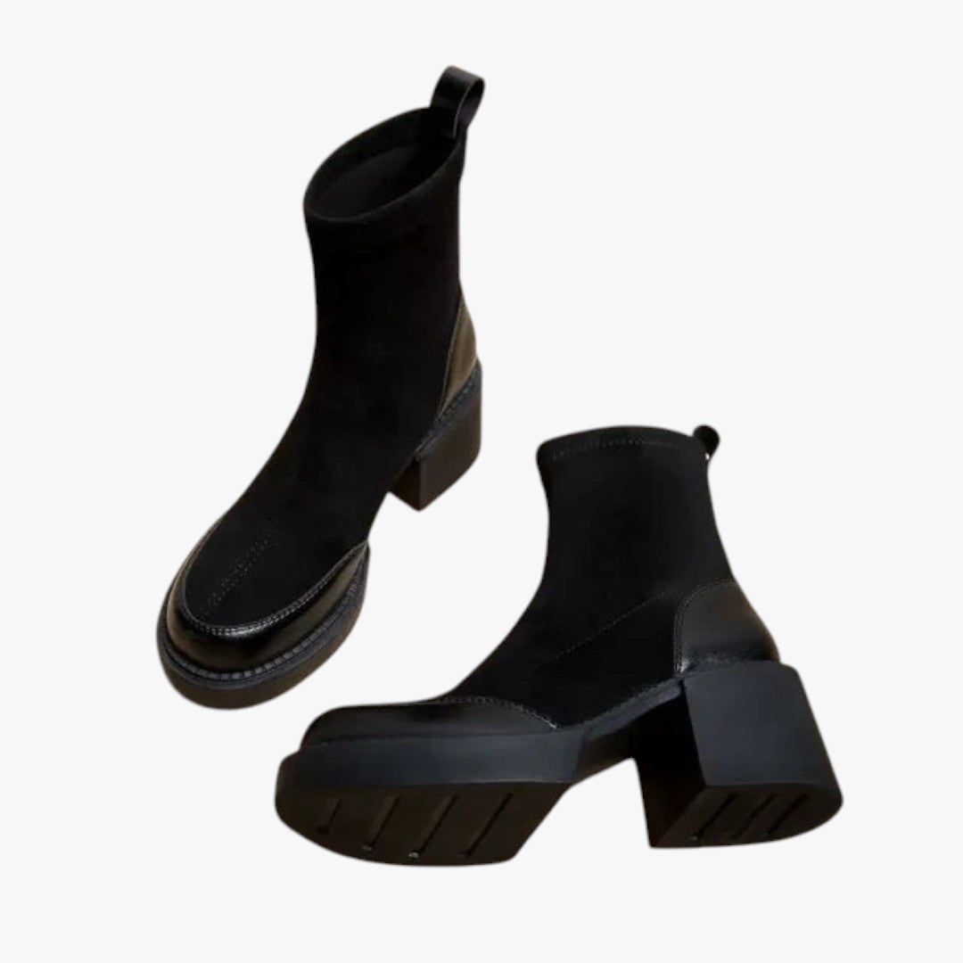 Daniela | Damskie zamszowe buty na wysokim obcasie