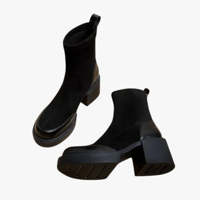 Daniela | Damskie zamszowe buty na wysokim obcasie