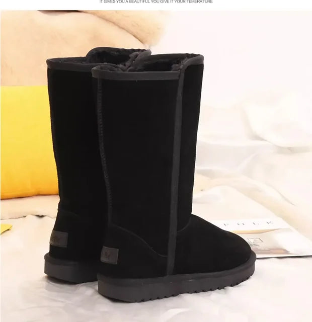 Bottes de neige chaudes pour femmes - Bottes d'hiver confortables avec doublure en peluche