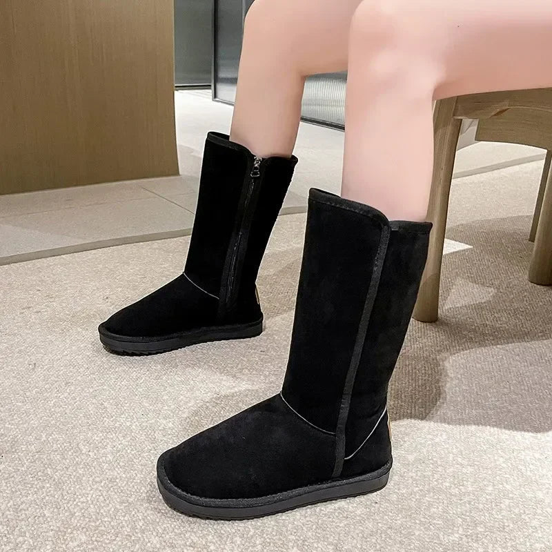 Bottes de neige chaudes pour femmes - Bottes d'hiver confortables avec doublure en peluche