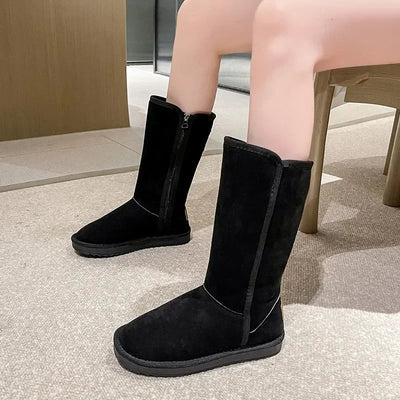 Bottes de neige chaudes pour femmes - Bottes d'hiver confortables avec doublure en peluche