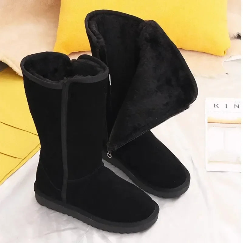 Bottes de neige chaudes pour femmes - Bottes d'hiver confortables avec doublure en peluche