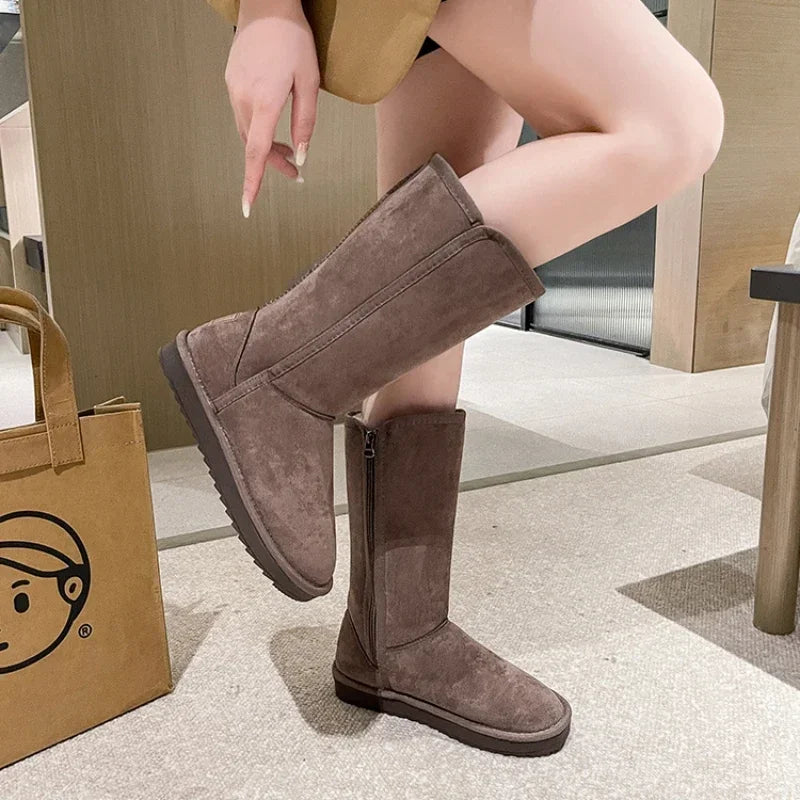 Bottes de neige chaudes pour femmes - Bottes d'hiver confortables avec doublure en peluche