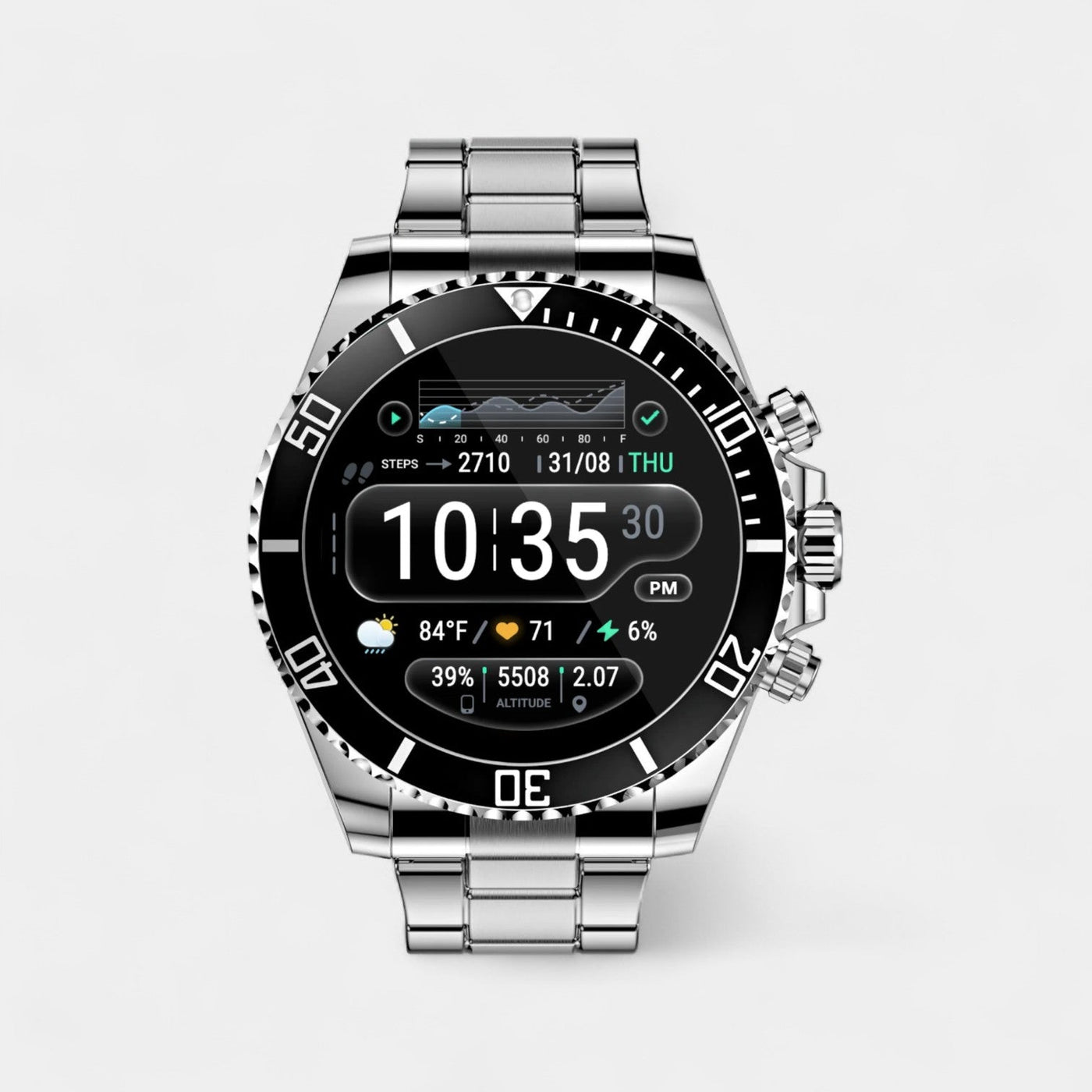Nexos Pro Smartwatch - Montre intelligente robuste qui vous garde en sécurité, en bonne santé et connecté (Unisexe)