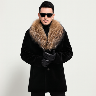 Men's Fur-Lined Winter Coat