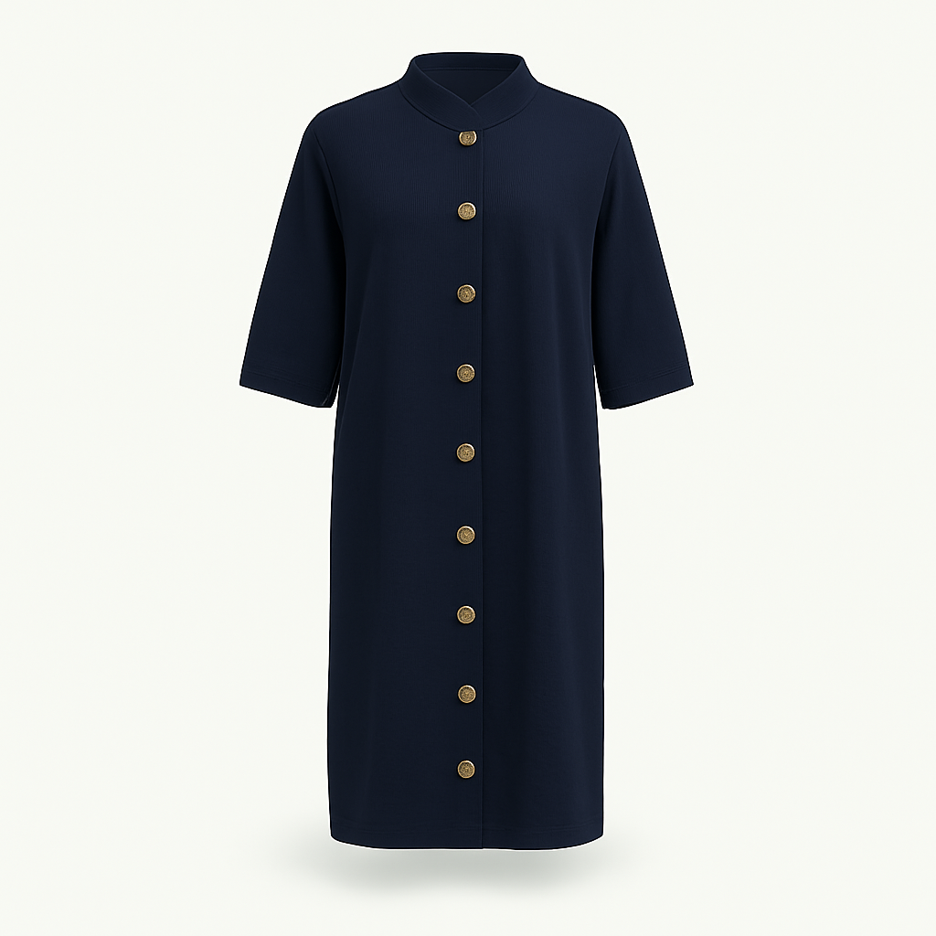 Marine Blue casual midi dress for women