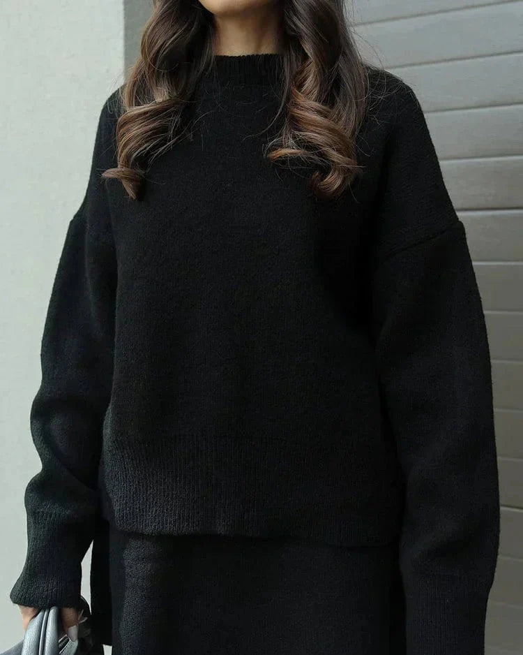 Camille | Ensemble en jersey pour femmes avec haut et jupe - ensemble élégant et confortable