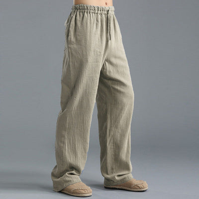 Pantalon homme coton léger coupe ample respirant pour l’été