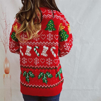 Xalina Sweater | Pull de Noël décontracté en tricot