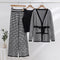 Isabelle-mode | Ensemble tricoté manteau et pantalon à manches longues en jacquard