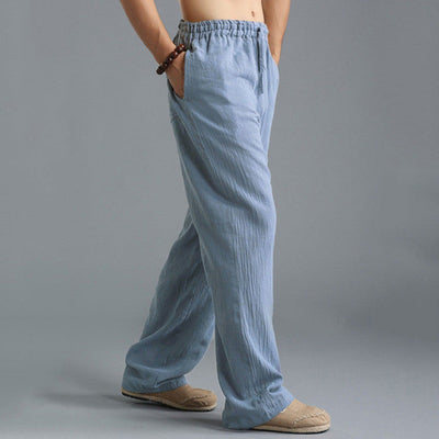 Pantalon homme coton léger coupe ample respirant pour l’été