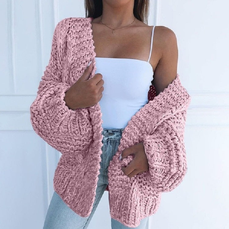 Cardigan da donna in maglia Annahi - Strato in morbido misto lana