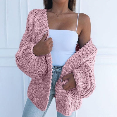 Cardigan da donna in maglia Annahi - Strato in morbido misto lana