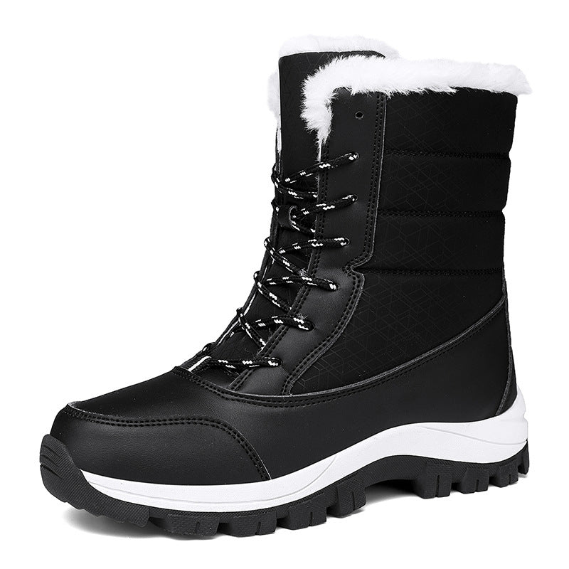 Bottes de neige imperméables pour femmes - Bottes d'hiver isolées avec semelle antidérapante