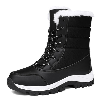 Bottes de neige imperméables pour femmes - Bottes d'hiver isolées avec semelle antidérapante