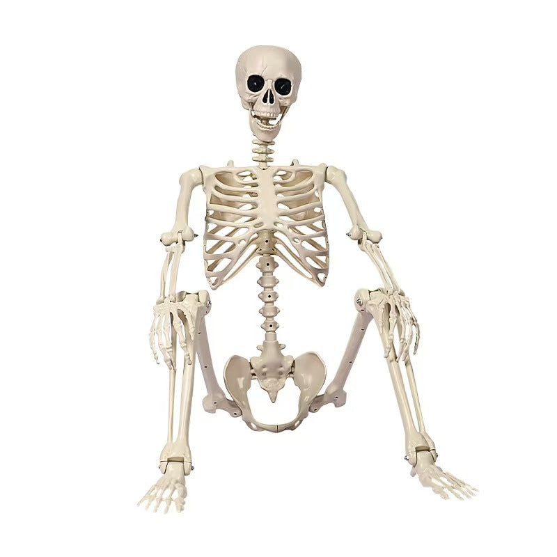 GhoulGuard | Squelette d'Halloween grandeur nature de 170 cm - décoration de jardin mobile pour une maison et un jardin hantés et effrayants