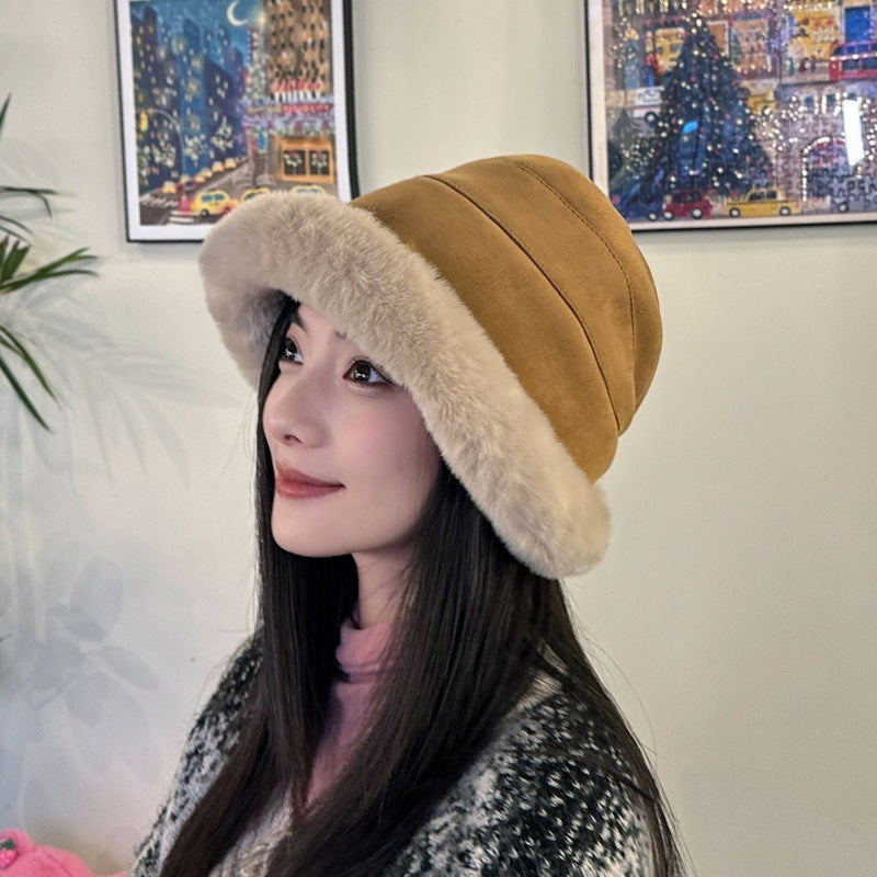 Femmes Bonnet en fourrure douillet et élégant