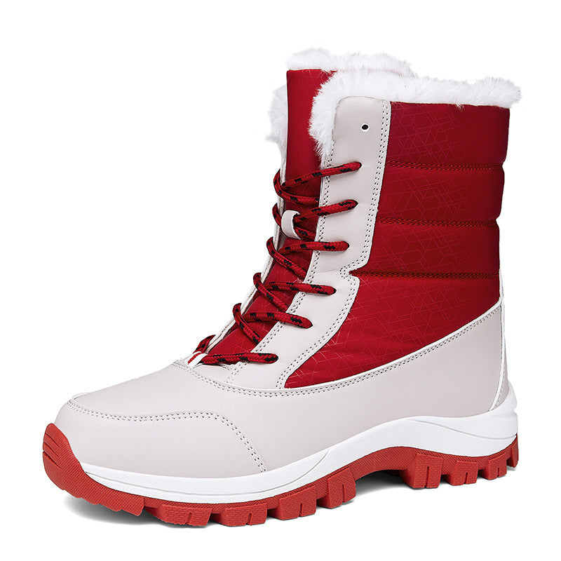 Bottes de neige imperméables pour femmes - Bottes d'hiver isolées avec semelle antidérapante