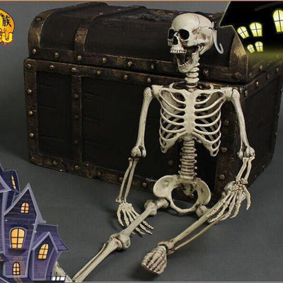 GhoulGuard | Squelette d'Halloween grandeur nature de 170 cm - décoration de jardin mobile pour une maison et un jardin hantés et effrayants