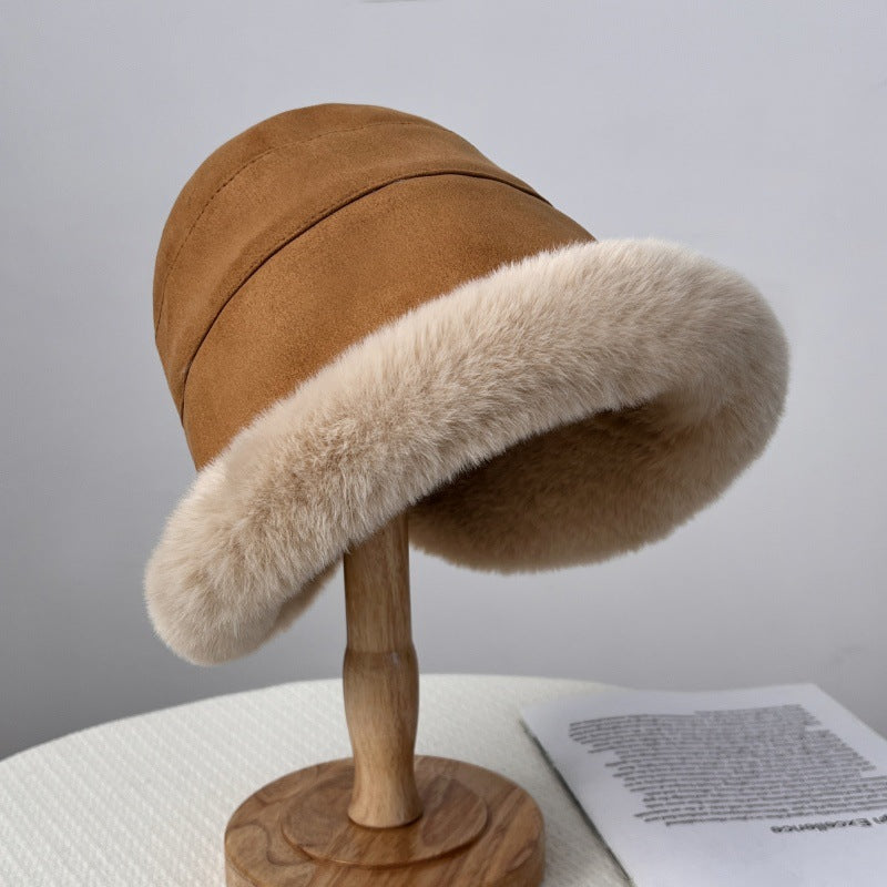 Femmes Bonnet en fourrure douillet et élégant
