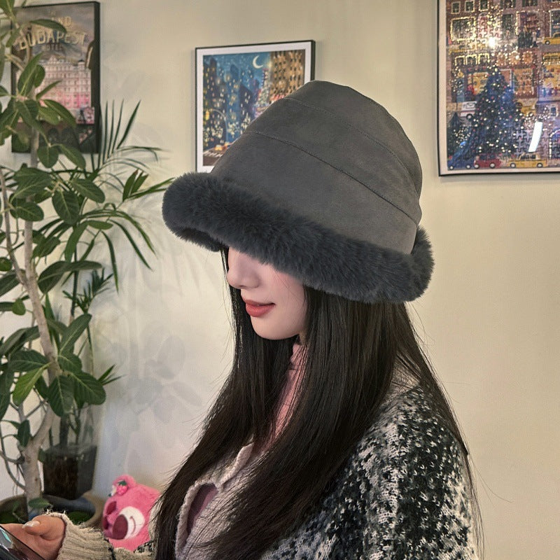 Femmes Bonnet en fourrure douillet et élégant