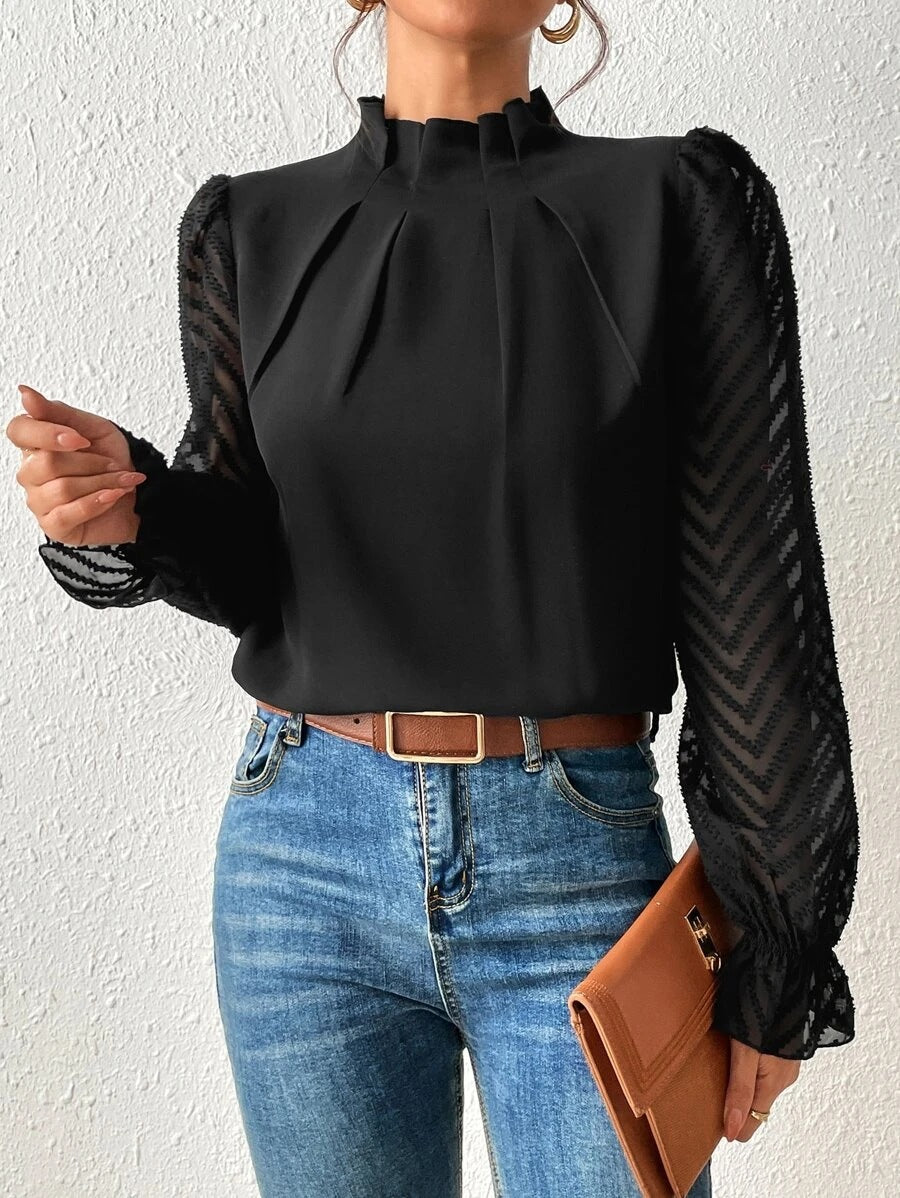 Blusa de mujer Malou con elegantes mangas - Estilo femenino
