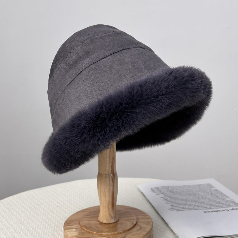 Femmes Bonnet en fourrure douillet et élégant