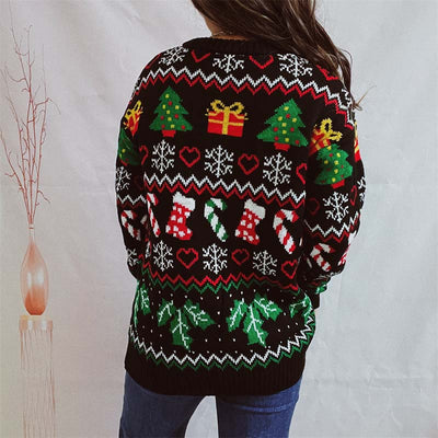 Xalina Sweater | Pull de Noël décontracté en tricot