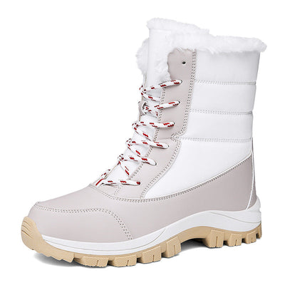 Bottes de neige imperméables pour femmes - Bottes d'hiver isolées avec semelle antidérapante