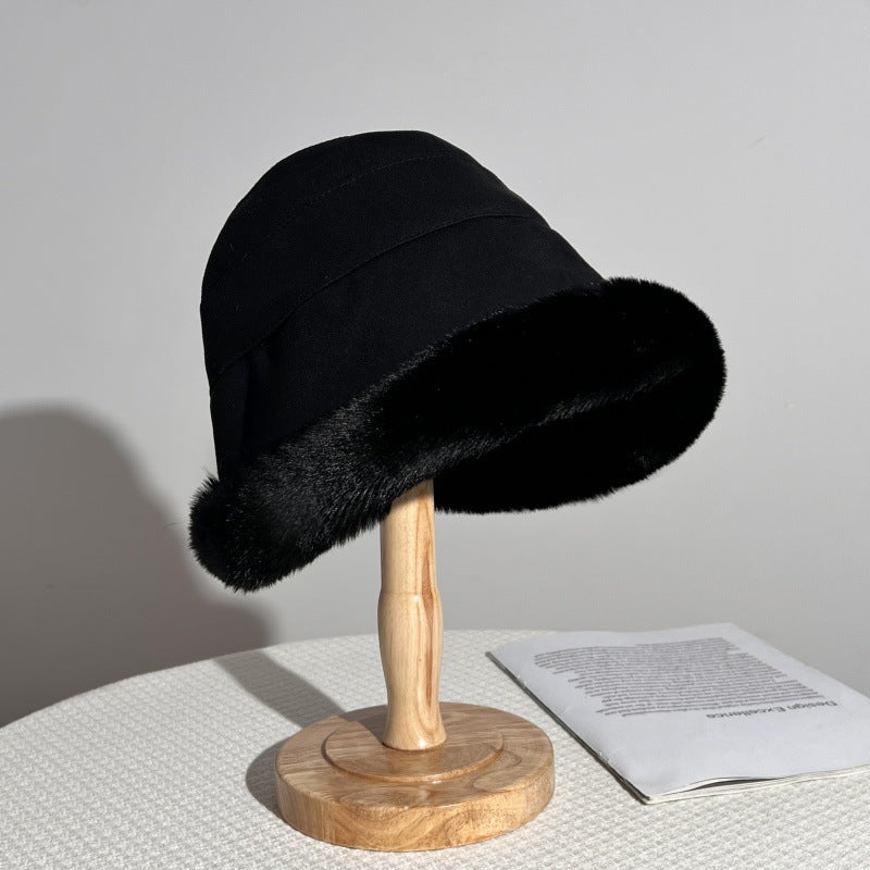 Femmes Bonnet en fourrure douillet et élégant