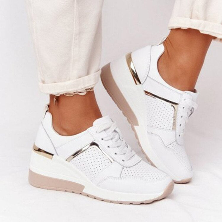 Chaussures de marche confortables à semelles compensées pour femmes