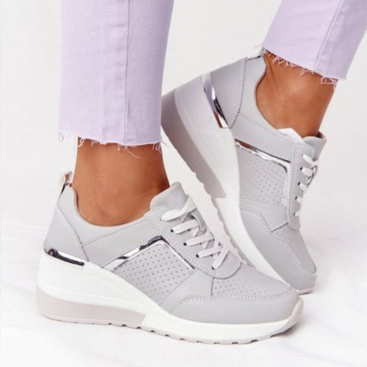 Chaussures de marche confortables à semelles compensées pour femmes