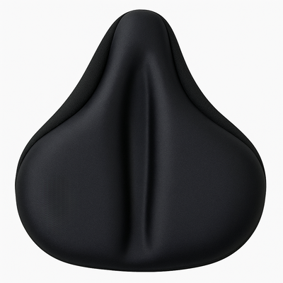 Coussin de selle de vélo noir ergonomique, design confortable, idéal pour cyclisme, améliore l'expérience de conduite, accessoire vélo essentiel.