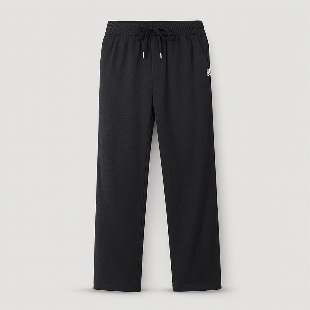 Black Men's classic linen trousers