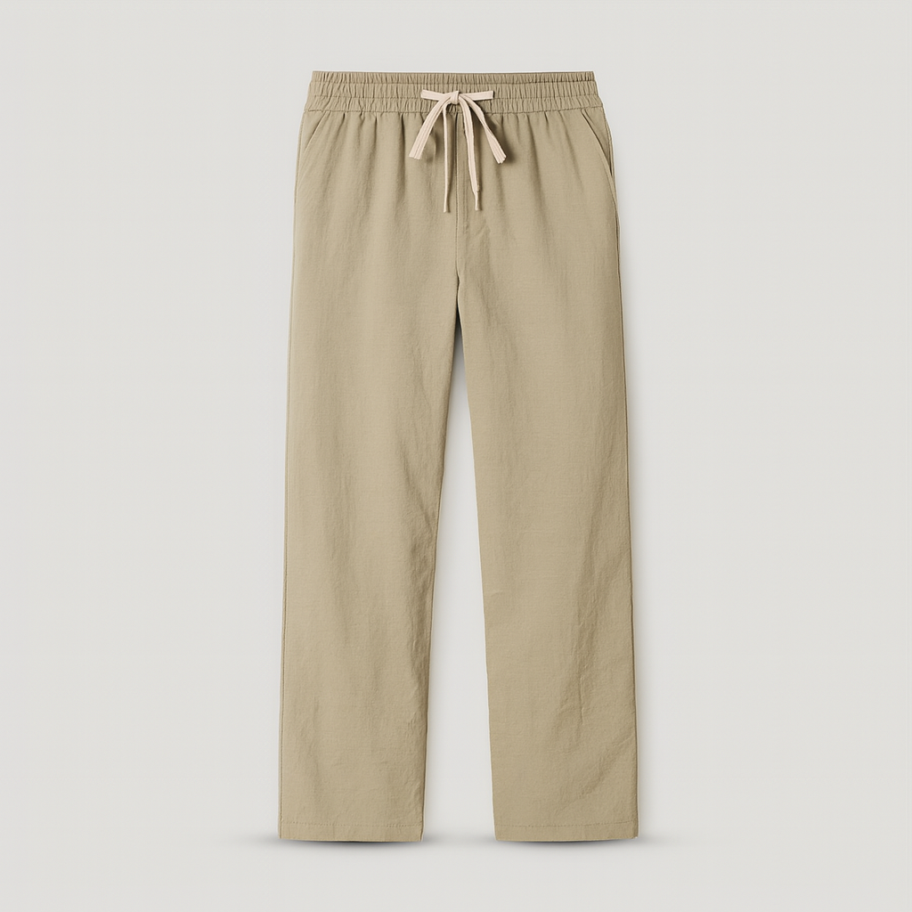 Light Green Men's classic linen trousers