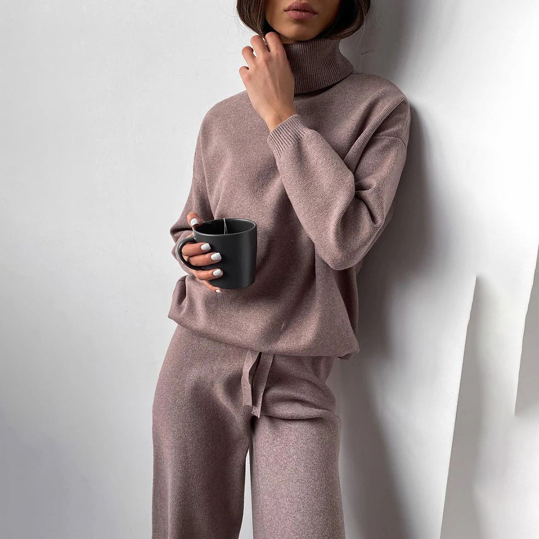 Elegante set di maglioni a collo alto da donna, perfetti per l'uso quotidiano