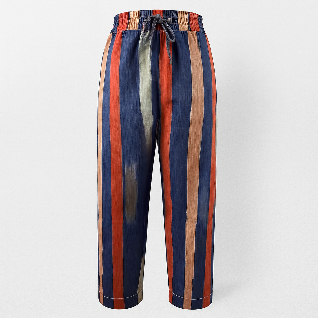 Pantalon élégant en coton et lin