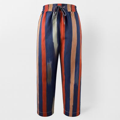 Pantalon élégant en coton et lin