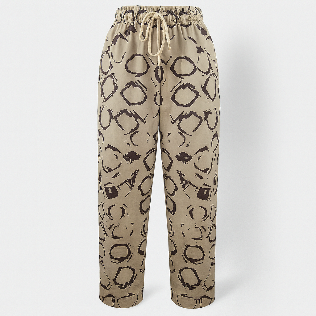Pantalon élégant en coton et lin