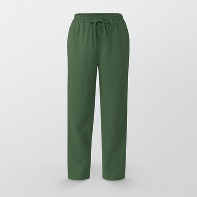 Pantalon élégant en coton et lin
