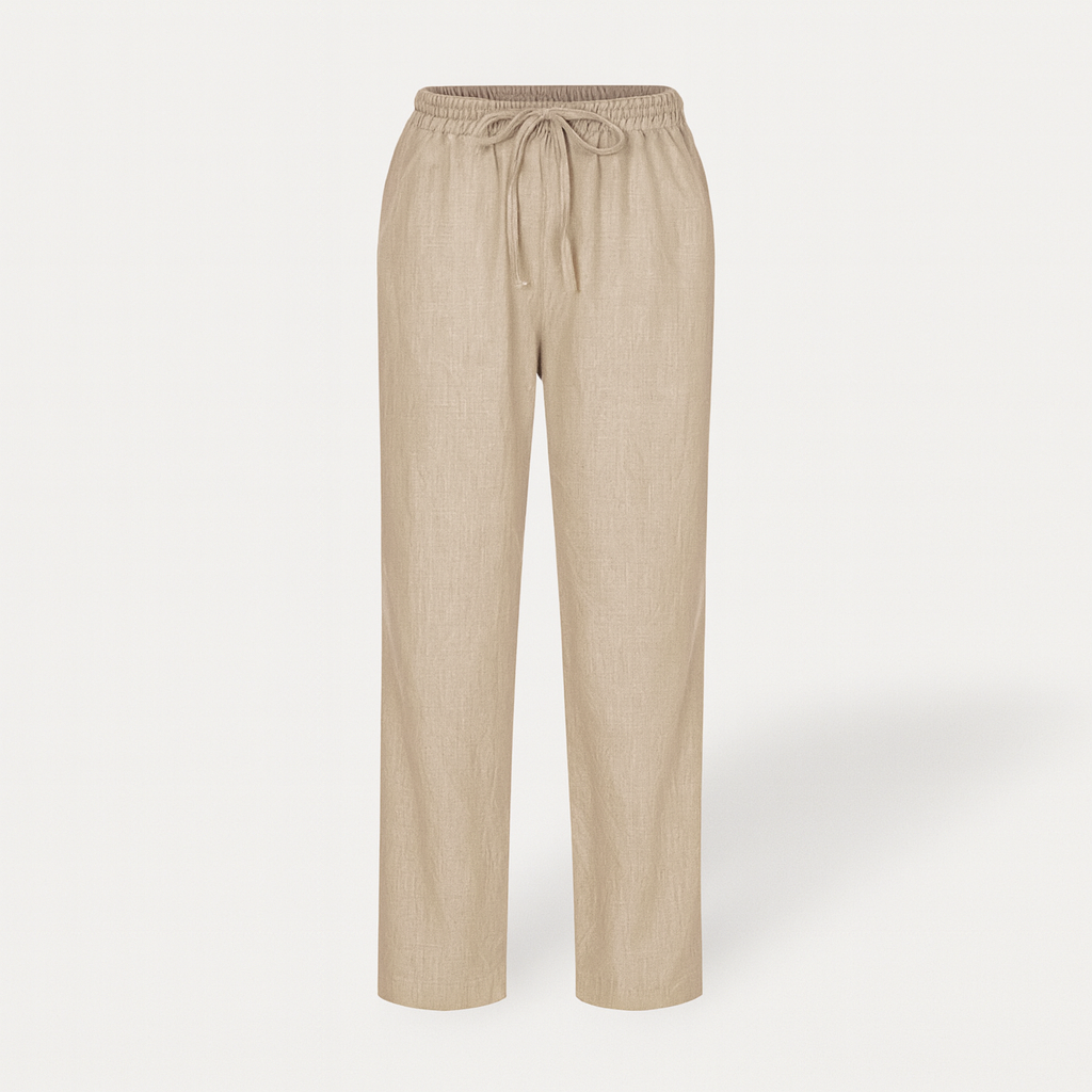 Pantalon élégant en coton et lin