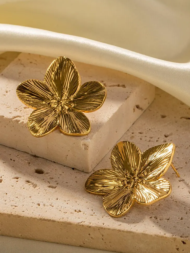 Zlaté náušnice Rianne Flower Blossom